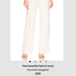 Favorite Daughter Women's Ivory Pants